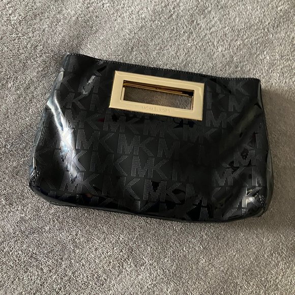 Michael Kors Black with Gold Clutch - Picture 1 of 6